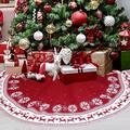 Crowdstage Christmas Tree Skirt Xmas Party Decoration Floor Mat Base Cover Xmas Ornament 90/122cm