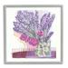 Stupell Industries Collaged Lavender Sprigs Bold Mixed Flower Blossoms Painting Gray Framed Art Print Wall Art Design by unknown