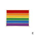 Rainbow Brooch Gay Pride Wavy Flag Heart Pin Metal Enamel Badge Lapel Pin Jewelry for Scarves Headscarves Dresses Suits Bags Backpacks E1A0