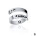 i Am Enough Classic Fashion 925 Sterling Silver Ring Jewelry Engraved Rings Spiral Wrap Twist J6P2