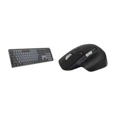 Logitech MX Mechanical Wireless Keyboard & MX Master 3S Mouse Set (Tactile Quiet Swi 910-006556