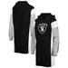 Women's G-III 4Her by Carl Banks Black Las Vegas Raiders Bootleg Long Sleeve Hoodie T-Shirt Dress
