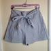 J. Crew Shorts | J Crew Stripe Shorts Belted Womens Size 8 Casual Vacation Beach Summer | Color: Gray/White | Size: 8