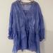 Free People Dresses | Free People Tara Mini Dress With Ruffles And Puff Sleeves | Color: Blue | Size: Xs