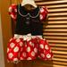 Disney Costumes | Disney Minnie Mouse Dress! So Cute! | Color: Black/Red | Size: Osbb