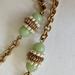 J. Crew Jewelry | J Crew Mint Green Bead & Faux Pearl Gold Tone Chain Link Necklace | Color: Gold/Green | Size: Os