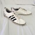 Adidas Shoes | Adidas Men's Size 11 White Leather Canvas Shoes Gently Used | Color: Black/White | Size: 11