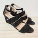 Free People Shoes | Free People Wedge Heel Womens 38 Us Size 8 Black Strappy Sandal Open Toe | Color: Black | Size: 8