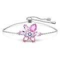 Swarovski Gema Armband, Rhodiniertes Damenarmband mit Zartem Blumen-Design und Strahlenden Swarovski Kristallen