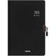 QUGOO Individual organizers 365 Days Diary Notepad Book Journals Agenda Planner Thick Paper Notebook With Lock personal organisers (Color : Lock Black)