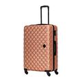 Lightweight 4 Wheel Spinner Hardcase Suitcase ABS Hard Case Travel Luggage Wheeled Flight Bag, Telescopic Handle Swivel Spinner Wheels, Combination Lock (Pink, XL 30 Inch)