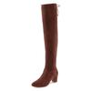 Overkneestiefel LASCANA, Damen, Gr. 38, Normalschaft, braun (dunkelbraun), Obermaterial: 100% Textilmaterial. Futter: 100% Textilmaterial. Decksohle: 100% Lederimitat. Laufsohle: 100% Synthetik, unifarben, elegant, Schuhe, Slouchy Boots,Langschaft...