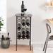 Trent Austin Design® Ilkley Bar Set w/ Wine Storage Metal in Gray | 29.5 H x 15 W x 15 D in | Wayfair 511B1C30BD9A4120B8FC908B56C0B229