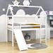 Riyan Twin Low Loft Bed by Harper Orchard, Wood in White | 88 H x 41 W x 77 D in | Wayfair F77B1A2531C640E99107E436C25DA699