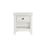 Red Barrel Studio® Tahoe Youth Wooden Farmhouse Nightstand, 1 Drawer Wood in White | 25.27 H x 23.6 W x 15.7 D in | Wayfair