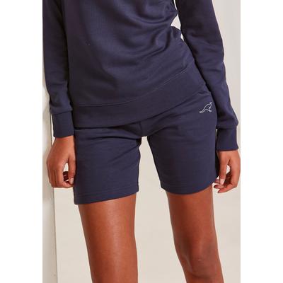 Bermudas KANGAROOS, Damen, Gr. 32/34, N-Gr, blau (marine), Interlock, Obermaterial: 60% Baumwolle, 40% Polyester, unifarben, Basic, ca. Mitte Oberschenkel, Hosen Bermudas Kurze Hose, mit schmalem Piping an der Seite Image