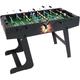 Tischkicker Manchester, Kicker Kickertisch Tischfussball, klappbar 84x121x105 schwarz mit