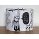 Sloth Lampshade comic strip cartoon drawing 40cm 30cm 25cm 20cm - Fabric drum for ceiling pendant or table lamp children's bedroom Boys girl