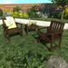 2 Highwood Lehigh Garden Chairs with 1 Square Side Table