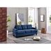 Sandridge 79 in. W Flared Arm Microfiber Straight Sofa - 34"L x 79"W x 36"H