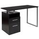 Flash Furniture Dark Ash Desk with Drawers Schreibtische, Metall, Dunkle Esche, 47" W x 23.5" D x 30.5" H