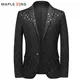 Blazer Slim pour Homme Costume de Soirée de Mariage Veste de Luxe Style Coréen Élégant Moderne