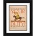 Vojtech Preissig 18x24 Black Ornate Framed Double Matted Museum Art Print Titled: Come On Boys! Do Your Duty by Enlisting Now! (1917)