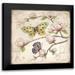 McRostie Kate 12x12 Black Modern Framed Museum Art Print Titled - Le Jardin Butterfly IV