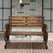 Garden Bench Outdoor Loveseat with Solid Wood Frame and Backrest for Garden Patio Deck and Yard