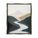 Stupell Industries Flowing River Nature Landscape Foggy Distant Mountain Painting Luster Gray Floating Framed Canvas Print Wall Art Design by JJ Design House LLC
