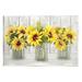 Stupell Industries Three Sunflower Bouquets Country Planks Still Life Graphic Art Unframed Art Print Wall Art Design by Ziwei Li