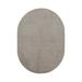 Furnish my Place Modern Plush Solid Color Rug - Beige 8 x 10 Oval Pet and Kids Friendly Rug. Made in USA Oval Area Rugs Great for Kids Pets Event Wedding