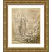 de La Hyre Laurent 15x18 Gold Ornate Wood Framed with Double Matting Museum Art Print Titled - The Liberation of Saint Peter