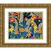 Gallagher Megan 24x20 Gold Ornate Wood Framed with Double Matting Museum Art Print Titled - Ferns and Wildflowers I