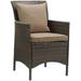 Ergode Conduit Outdoor Patio Wicker Rattan Dining Armchair - Brown Mocha