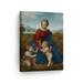 Smile Art Design Madonna of the Meadow by Raphael Art Canvas Print Famous Fine Art Oil Painting Reproduction Canvas Wall Art Renaissance Art Home Decor Ready to Hang Made in the USA 22x15