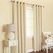 Amy Solid Thermal Blackout Sun-Reflecting Shiny-Back Grommet Window Curtain Panel 63 Long - Ivory