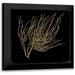 Wilson Aimee 15x15 Black Modern Framed Museum Art Print Titled - Gold Coral I