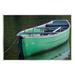 Stupell Industries Green Rowboat Canoe Floating Lake Dock Photography Photograph Unframed Art Print Wall Art Design by Daphne Polselli