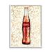 Stupell Industries Trendy Glam Pattern Vintage Style Soda Bottle Graphic Art White Framed Art Print Wall Art Design by Ziwei Li