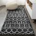 Moroccan HYPE Boho Vintage Diamond Black/Ivory 2 ft. x 10 ft. Runner Rug