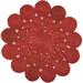 Round Red Color Hand Braided Home Decorative Area Rug Living room Area rug Indoor Outdoor Carpet Door Mat-12x12 Square Feet (144x144 Inch)