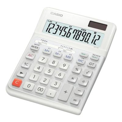 Tischrechner »DE-12E-WE« weiß, CASIO, 14x18.8x3.5 cm