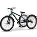Lilypelle Adult Mountain Tricycle 27.5 Tire MTB Three Wheel Cruiser Trike Bike with Large Shopping Basket for Men Women