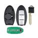 2 Button Car Key Remote Smart Key Fob Case J458 for 433MHZ 46 Chip PI970 Battery