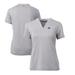 Women's Cutter & Buck Heather Gray Michigan Wolverines Forge Stretch Blade V-Neck Top