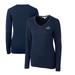 Women's Cutter & Buck Navy Old Dominion Monarchs Lakemont Tri-Blend V-Neck Pullover Sweater