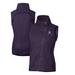 Women's Cutter & Buck Heather Purple Northwestern Wildcats Mainsail Sweater-Knit Full-Zip Vest