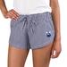 Women's Concepts Sport Navy/White Edmonton Oilers Tradition Woven Shorts