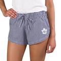 Women's Concepts Sport Navy/White Toronto Maple Leafs Tradition Woven Shorts